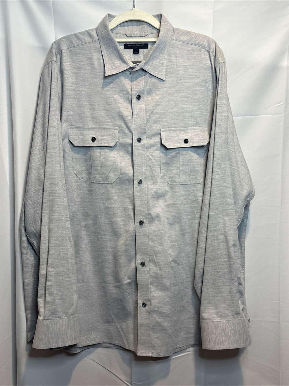 Banana Republic Light Gray Collared Button Shirt